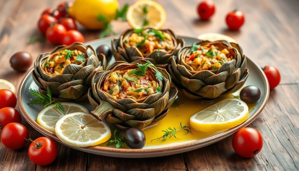 Mediterranean Artichoke Side Dish Presentation