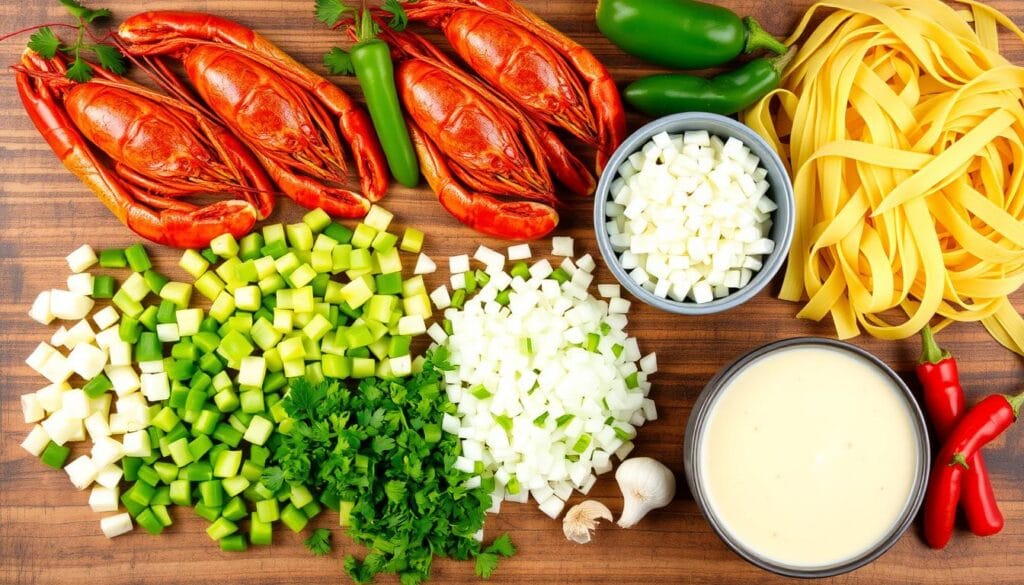 crawfish fettuccine ingredients