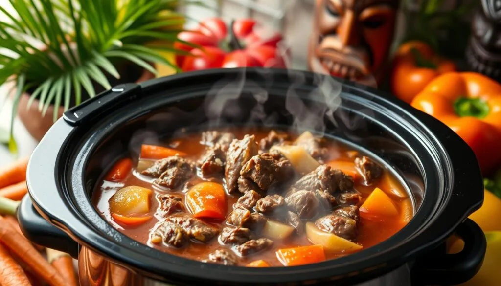 slow cooker hawaiian beef stew