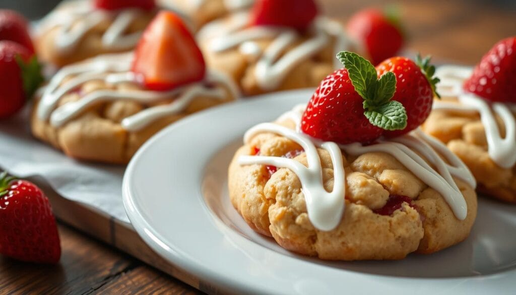 strawberry cheesecake cookies