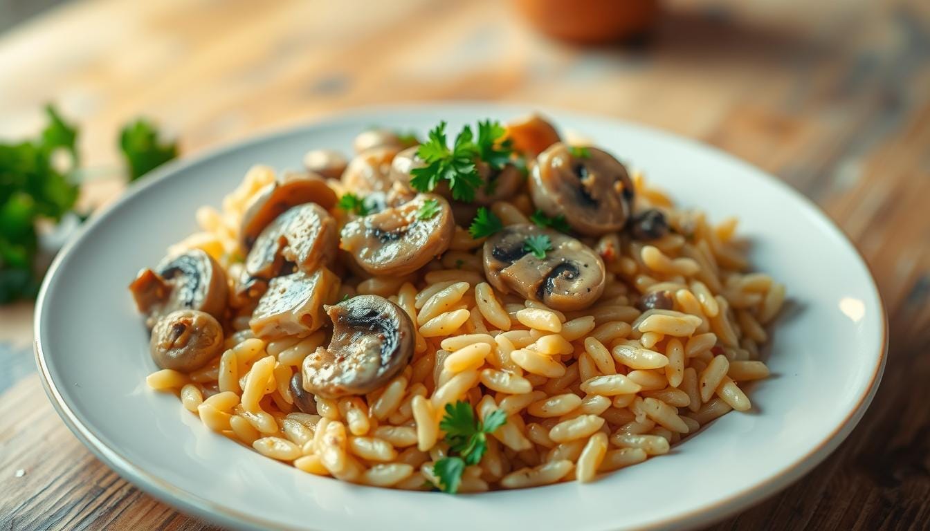 Chicken and Mushroom Orzo