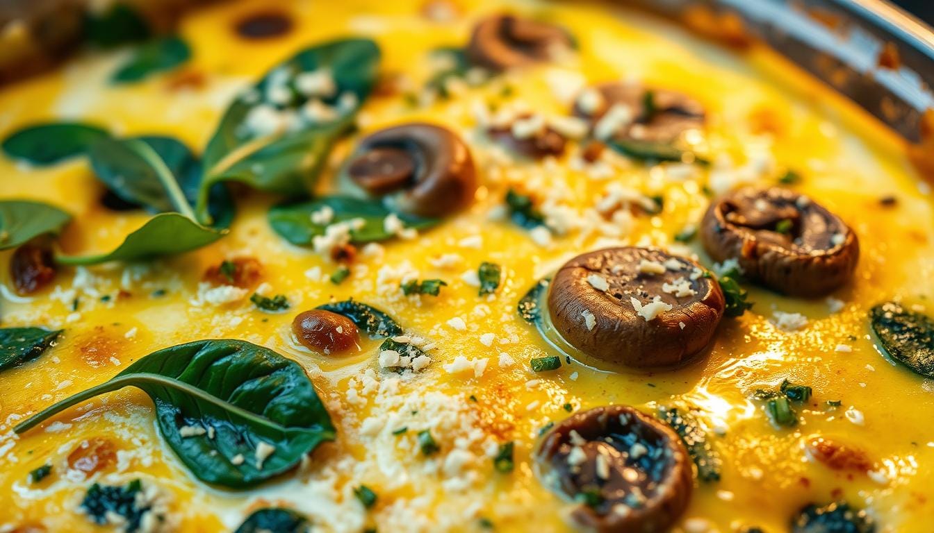 Spinach Mushroom Breakfast Casserole